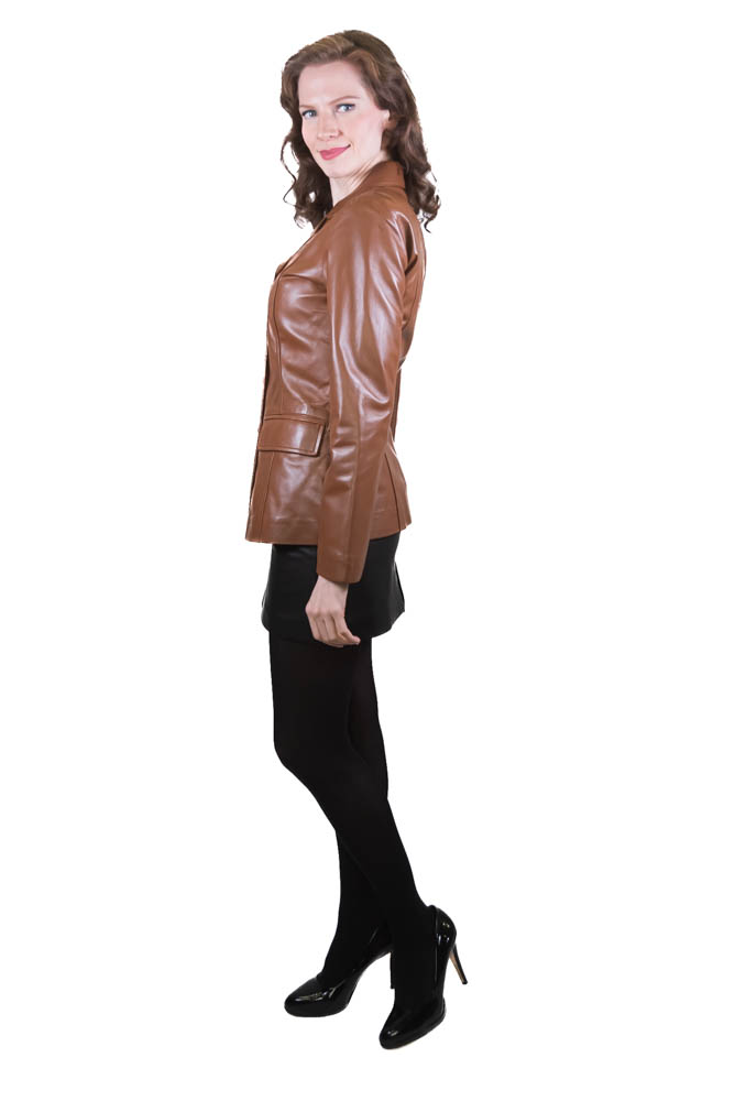 TK12F Lammnappa Lederjacke Cognac3
