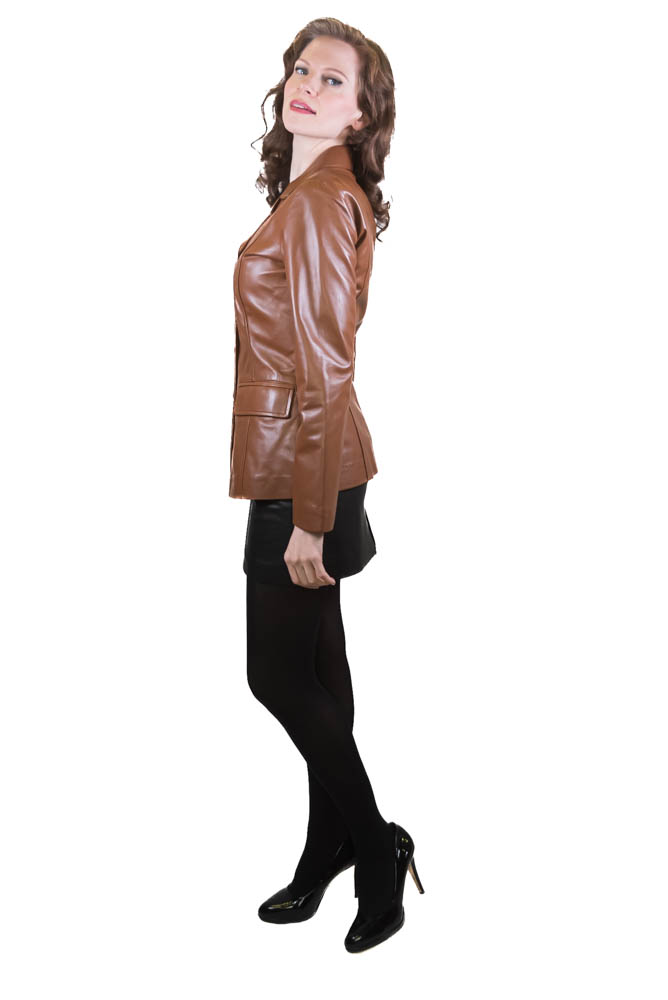 TK12F Lammnappa Lederjacke Cognac4