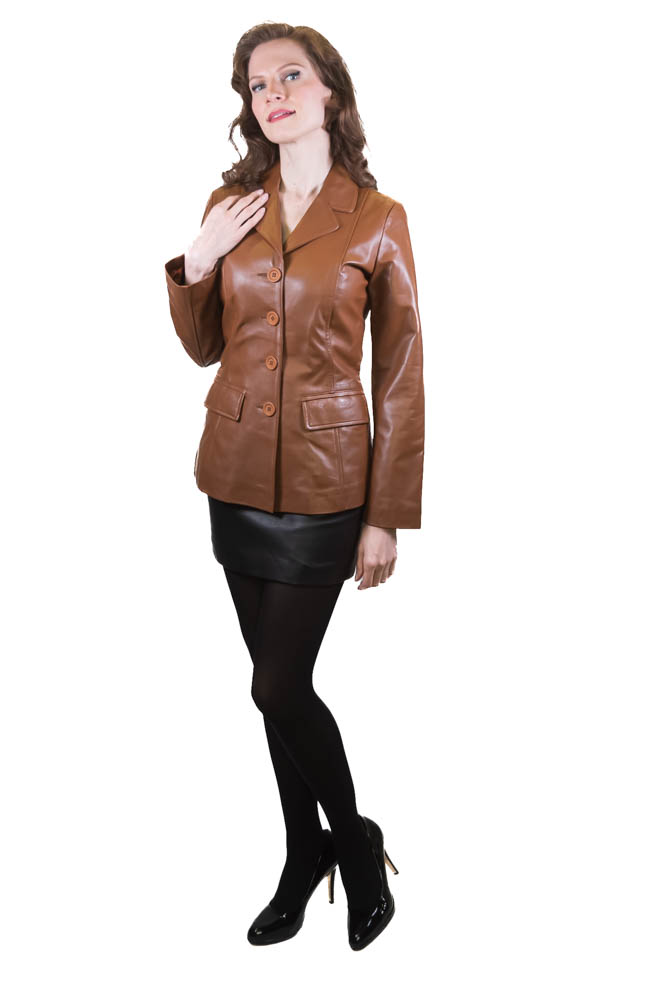 TK12F Lammnappa Lederjacke Cognac8