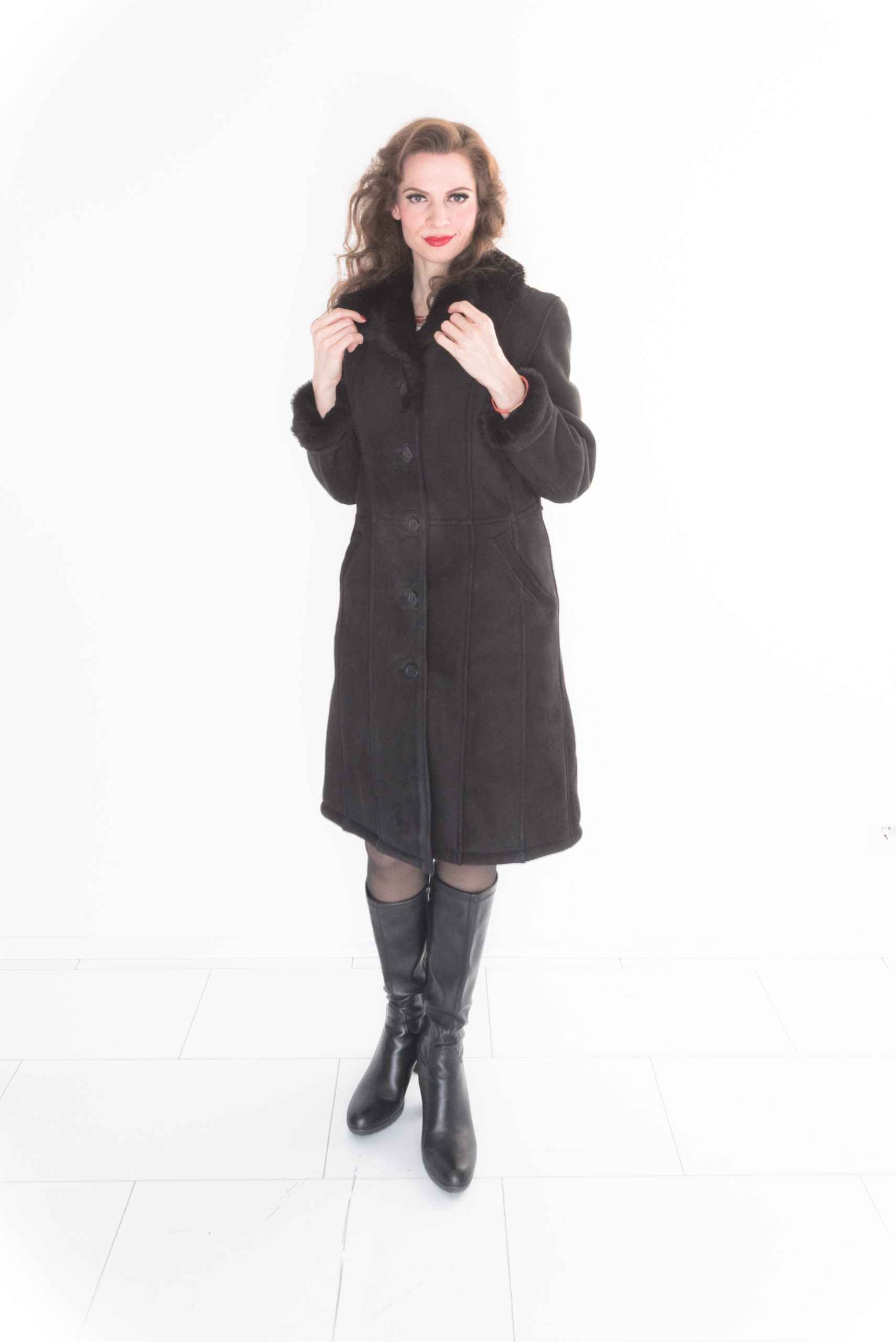 Damen Lammfellmantel 2 Damen Lammfellmantel