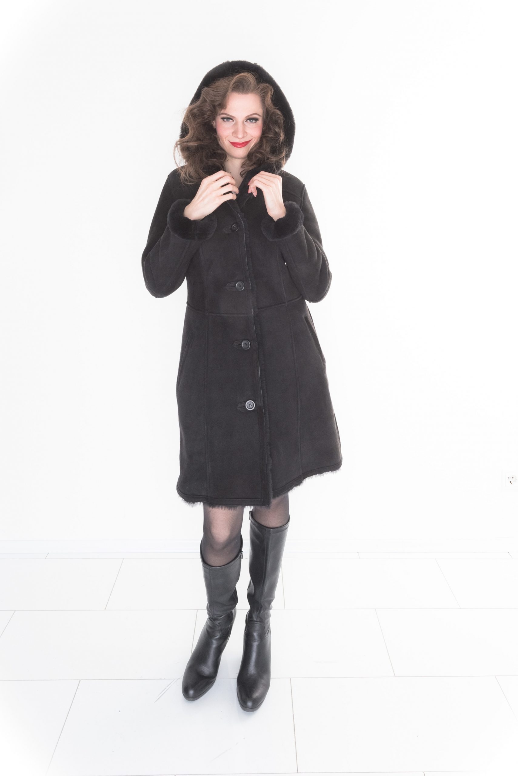 Damen Lammfellmantel 2 Damen Lammfellmantel