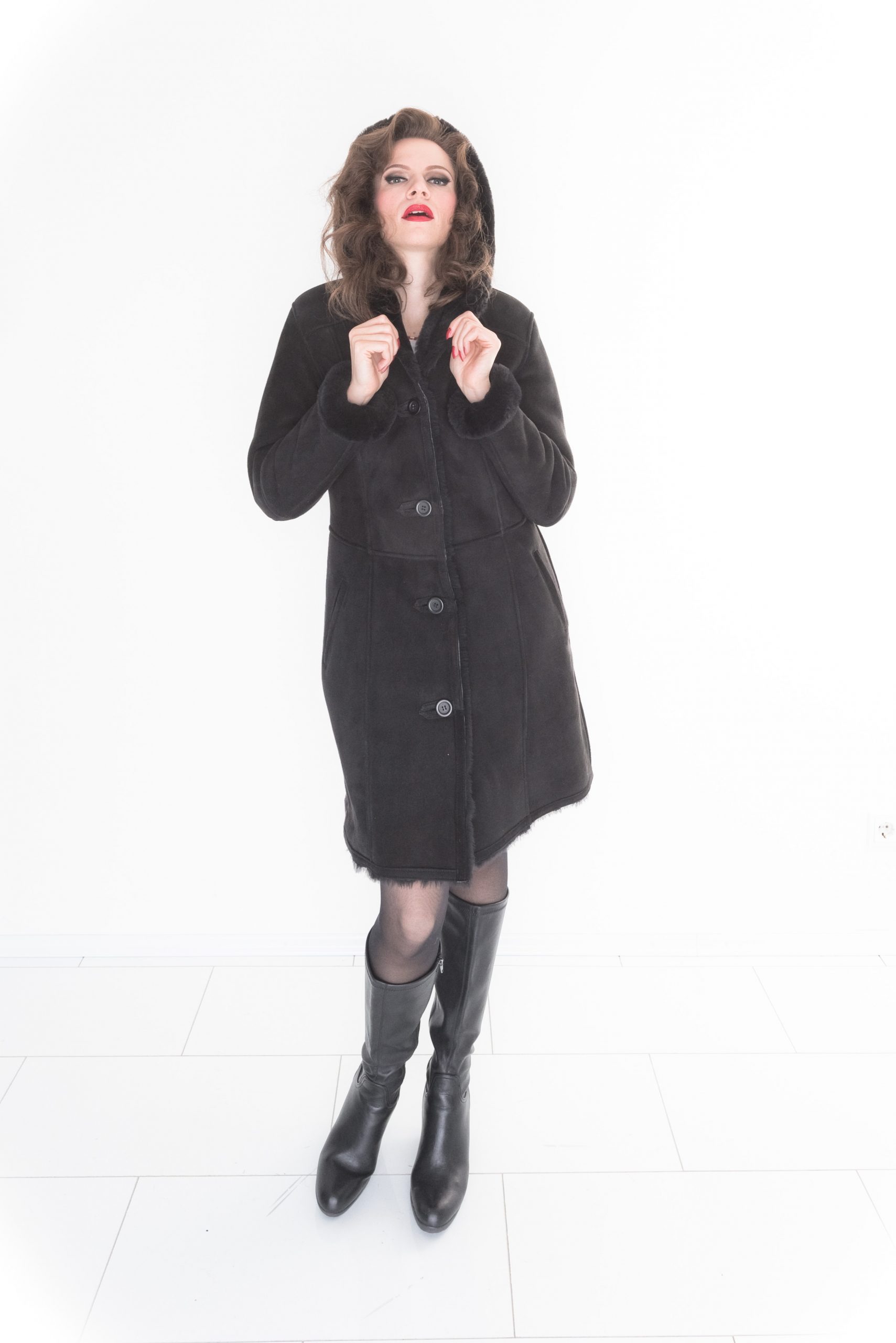 Damen Lammfellmantel 3 Damen Lammfellmantel