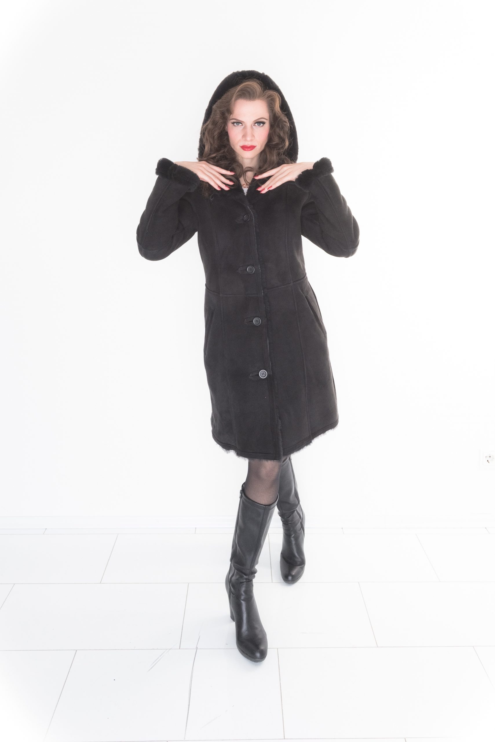 Damen Lammfellmantel 16 Damen Lammfellmantel