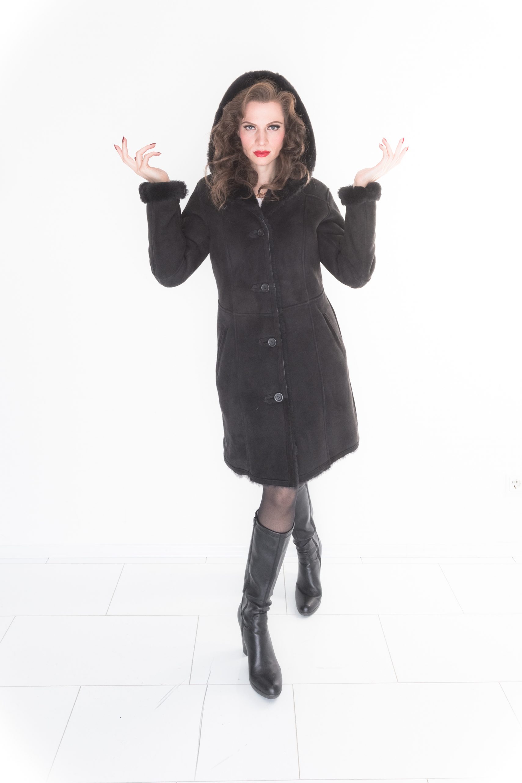 Damen Lammfellmantel 18 Damen Lammfellmantel