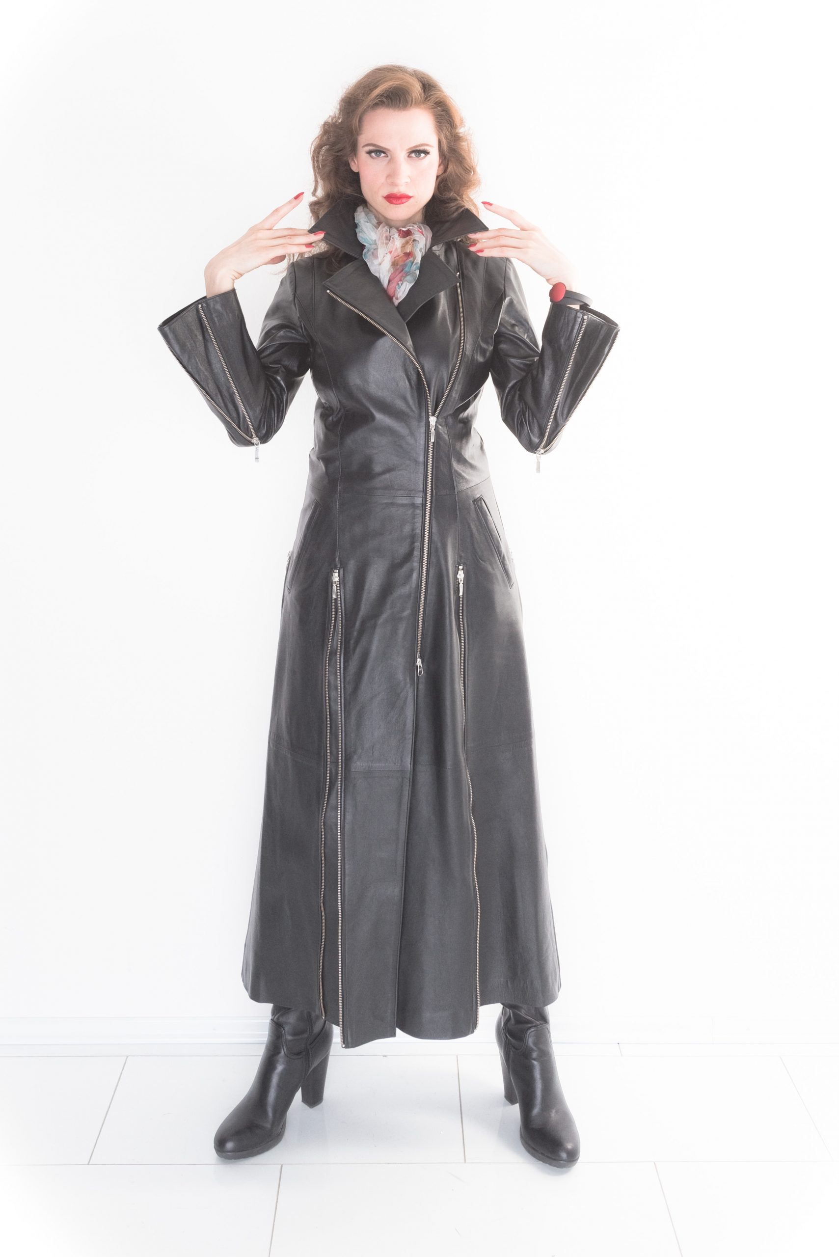 Lederbekleidung Damen Ledermantel(lang) 6 Lederbekleidung Damen Ledermantel(lang)